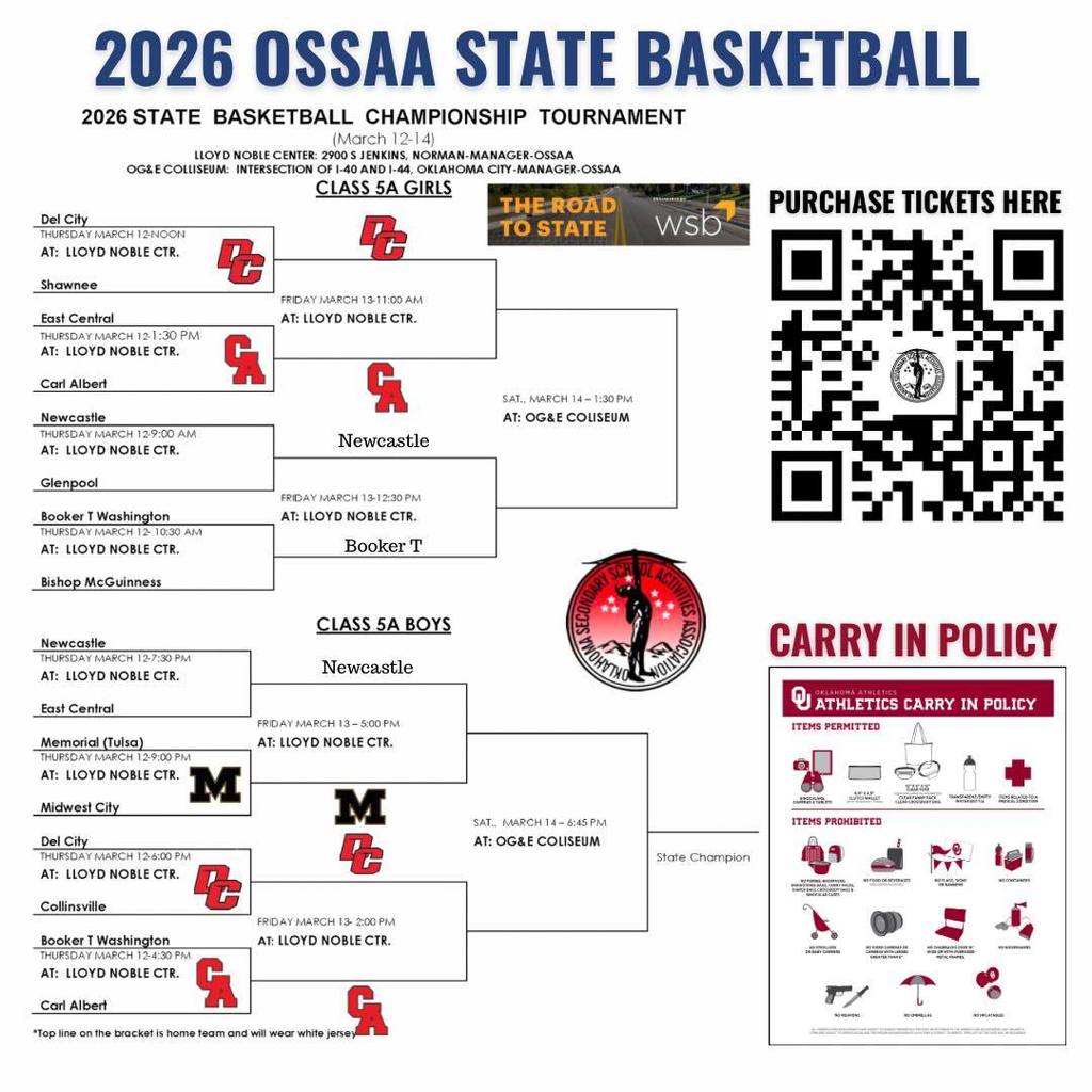 🏀 What a day for Mid-Del Basketball!  All five Mid-Del teams competing in the state tournament delivered incredible performances today and have advanced to the semifinals!  Our student-athletes continue to represent their schools, their teammates, and our community with heart, determination, and pride.  Now the journey continues.  We hope to see Mid-Del fans filling the stands as our teams chase the Gold Ball and a State Championship. Let’s bring the energy and support these athletes as they continue their run!  One District. One Family.