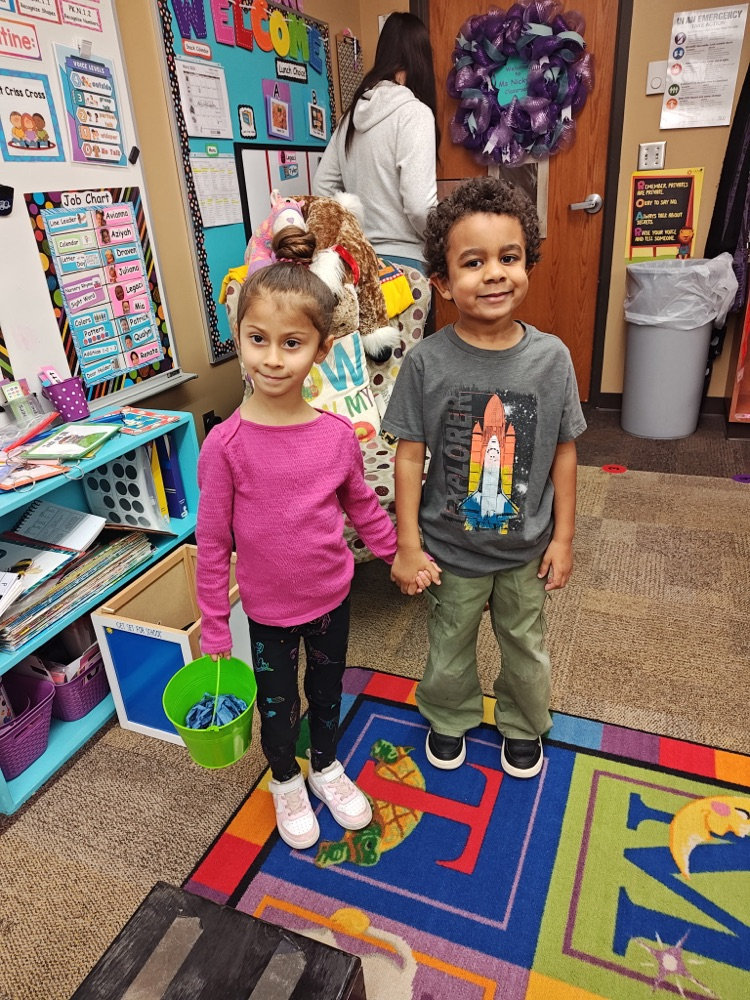 Pre-K students playing in the classroom during fairytale week