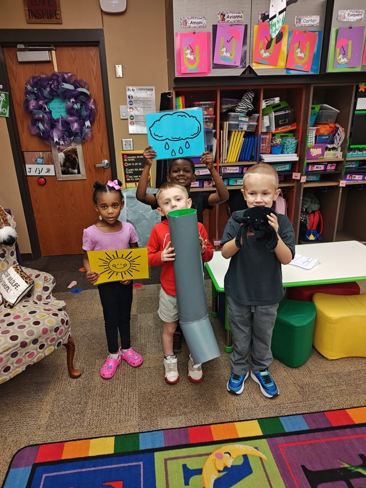Pre-K students playing in the classroom during fairytale week