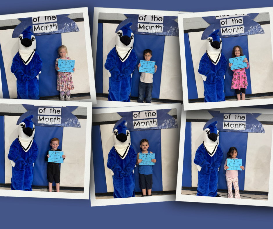 Pictures of April Students of the Month.