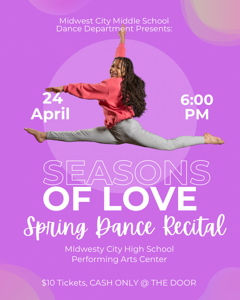 purple background with a dancer with one leg extanded in front of her and the other leg behind her