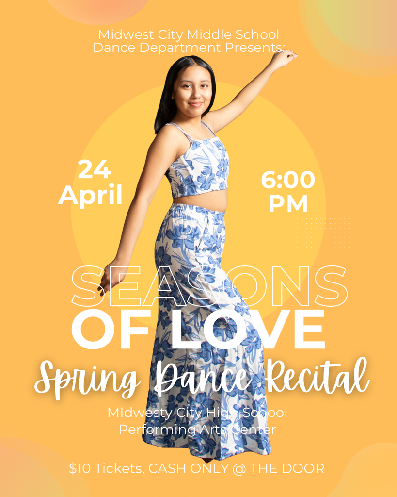 yellow background with a dancer with her arms extrnded
