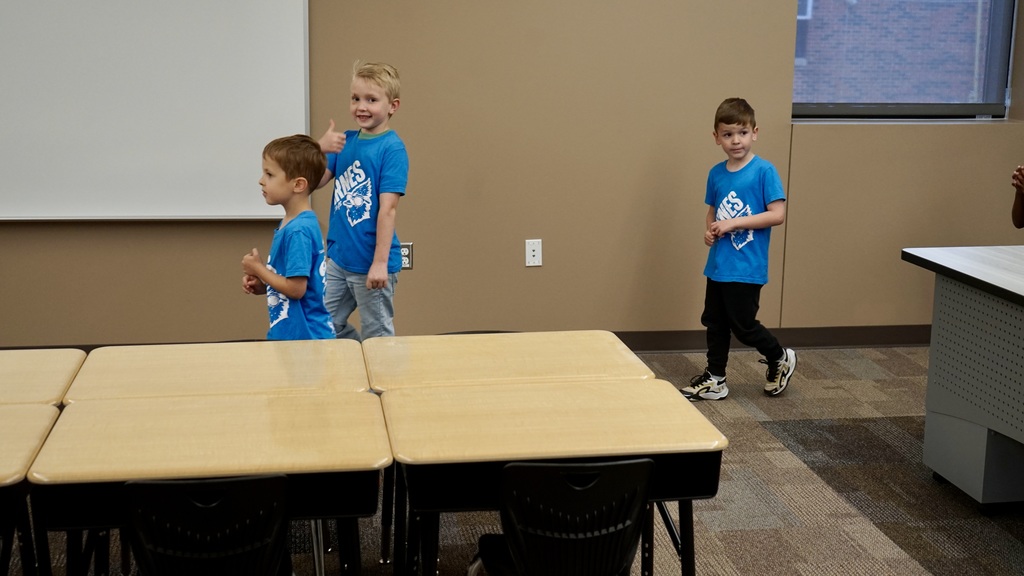 Our student gives a thumbs up for the new addition. 