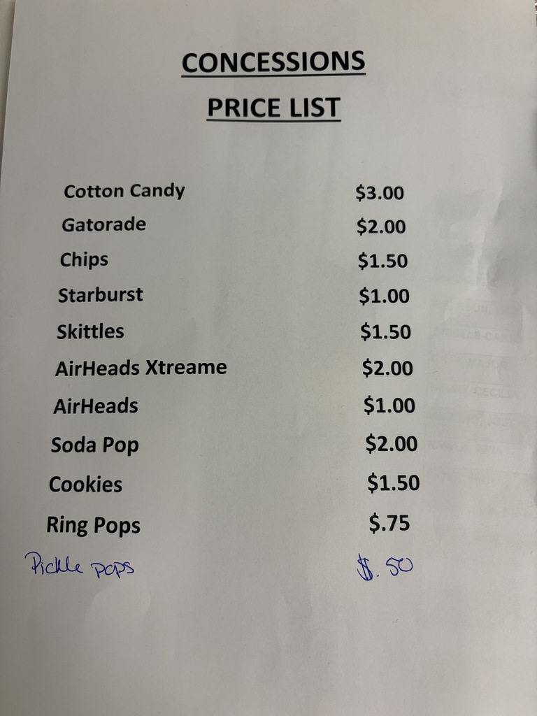 concession prices