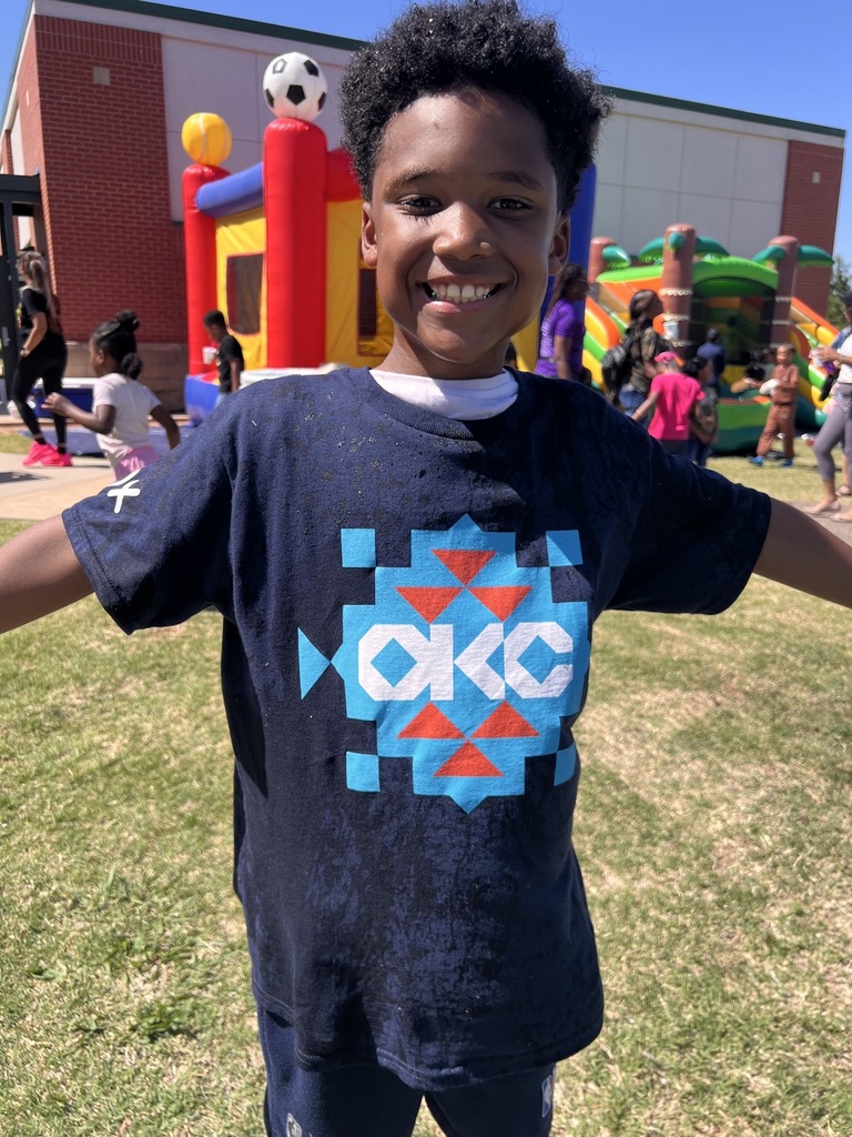 Student smiling at field day