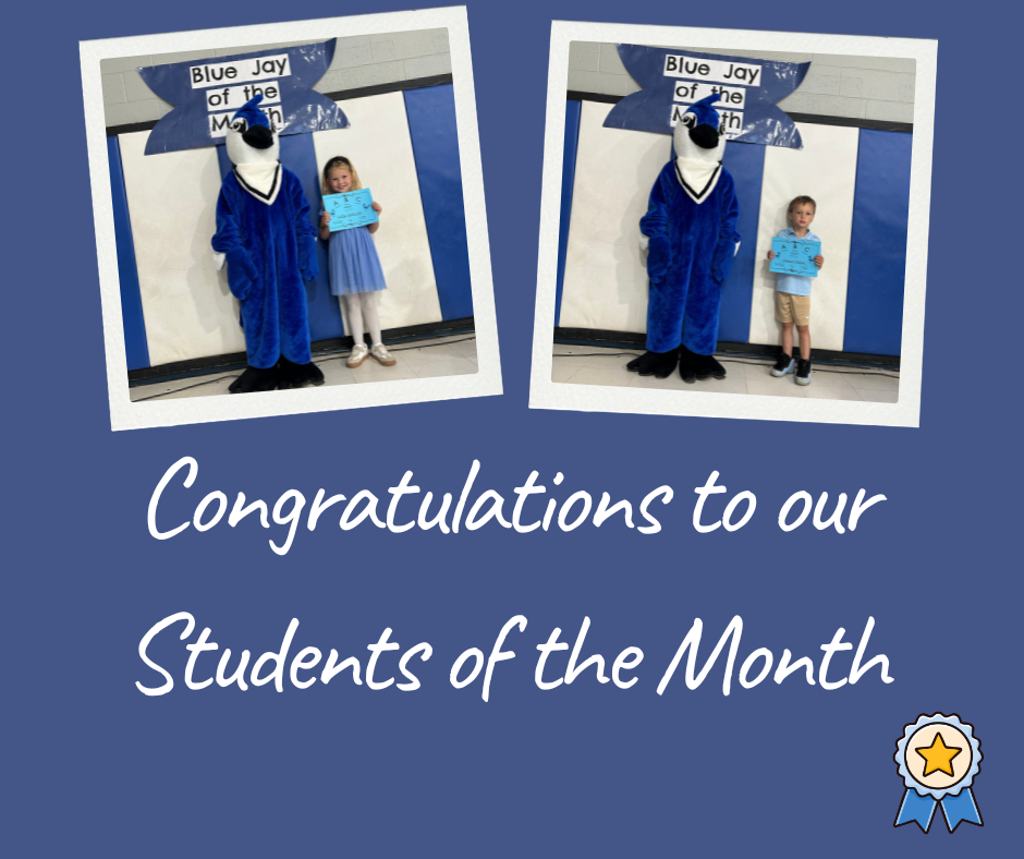 Students at Barnes Elementary receive certificates recognizing them as May Students of the Month.