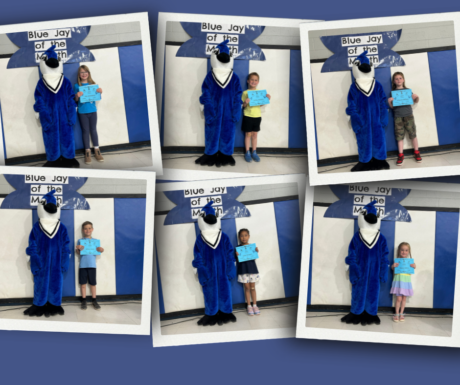 Students at Barnes Elementary receive certificates recognizing them as May Students of the Month.