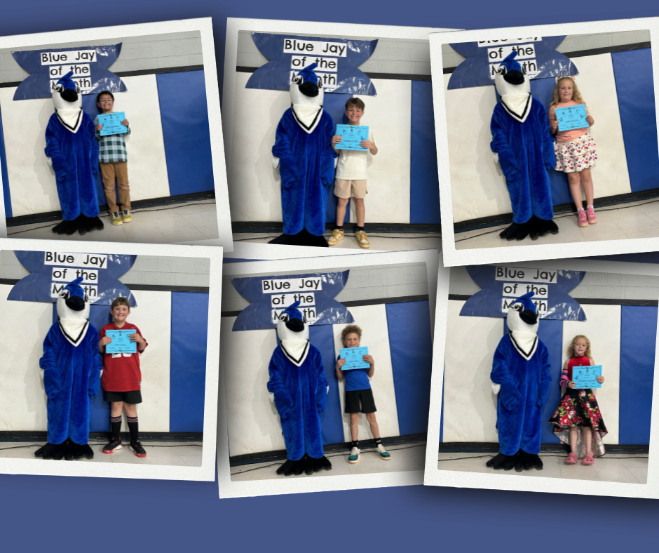 Students at Barnes Elementary receive certificates recognizing them as May Students of the Month.