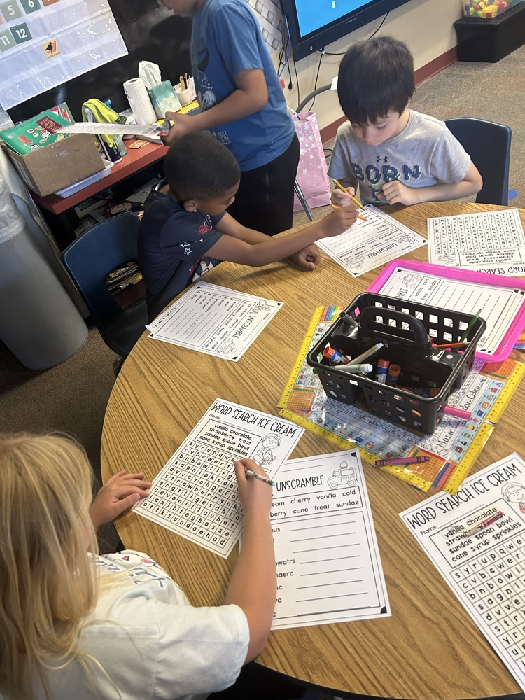 Ice cream week in Mrs. Shae’s class