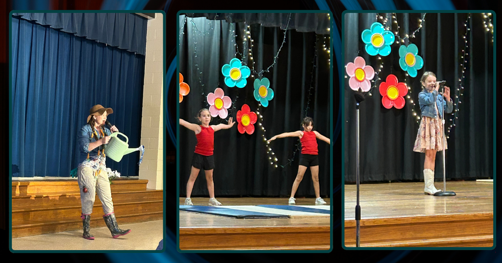 Students perform during the talent show at Barnes Elementary.  