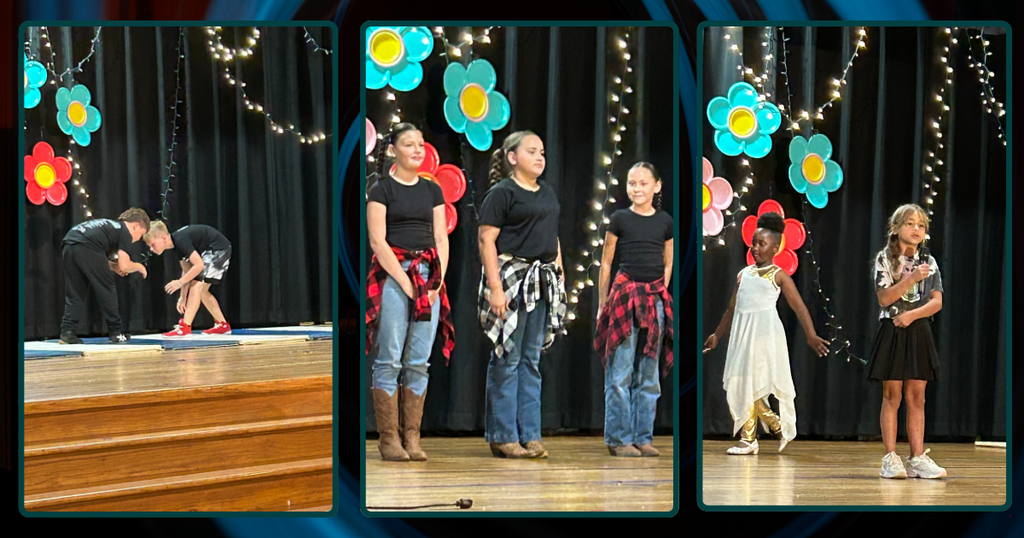 Students perform during the talent show at Barnes Elementary.  