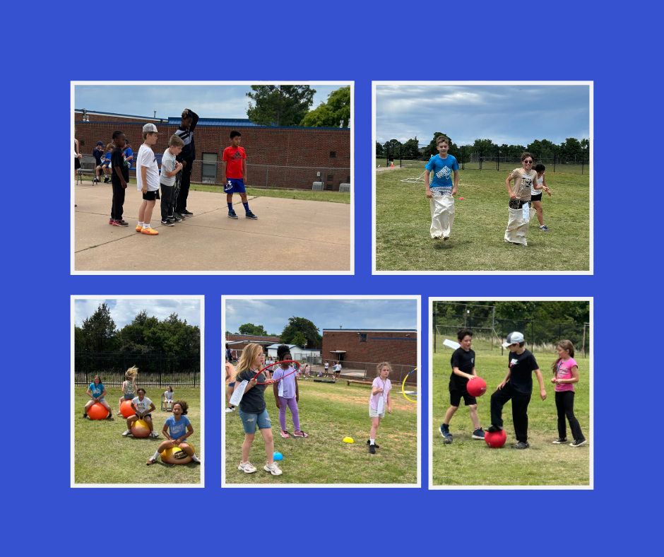 Students participate in Super Kids Day activities at Barnes Elementary.