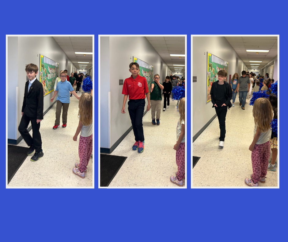 PreK-4th grade students cheer the 5th graders on as they walk to their promotion ceremony at Barnes Elementary.  