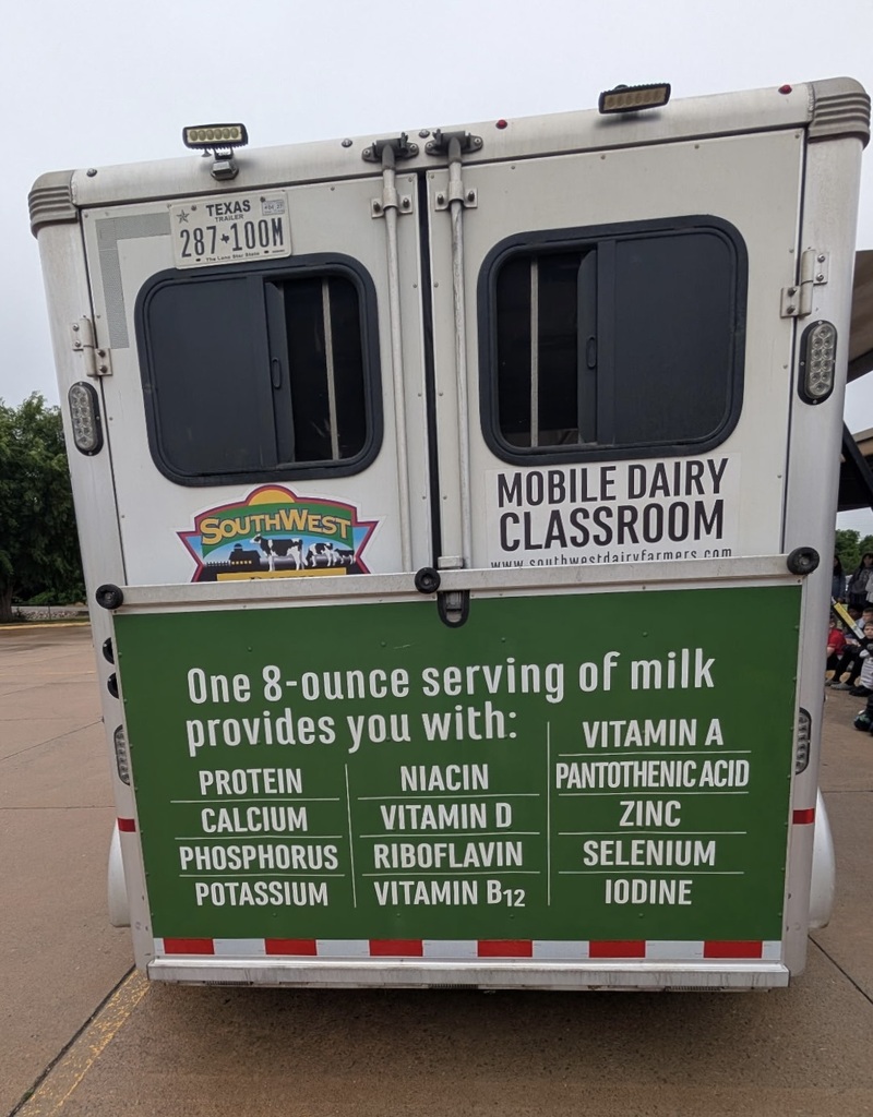 Southwest Dairy Farmers brought their mobile classroom to Barnes Elementary.  