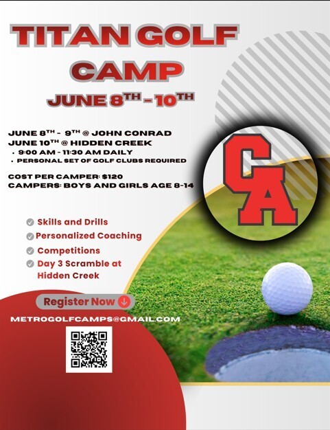 Get signed up for the CAHS Golf Camp