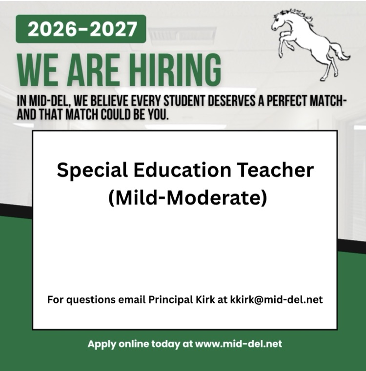 Hiring a special education teacher. 