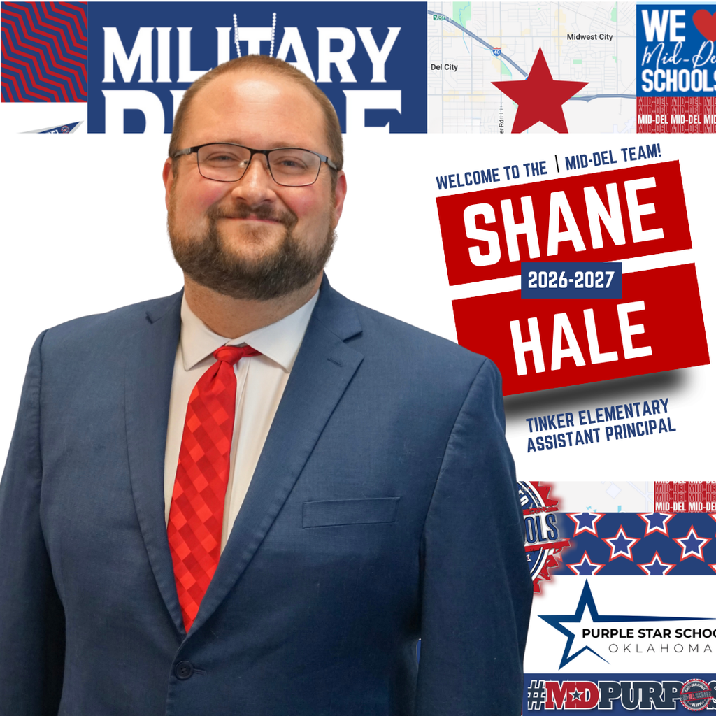 The Mid-Del Board of Education named Mr. Shane Hale as the new Assistant Principal at Tinker Elementary School.