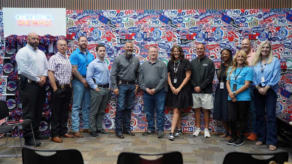 Strong partnerships help keep our schools safe and successful. Today, Dr. Cobb and members of the Mid-Del leadership team met with Del City's new Police Chief, Steven Stogner, and members of the Del City Police Department to discuss plans, procedures, and collaboration for the upcoming school year. We are grateful for our ongoing partnership and shared commitment to supporting students, staff, and families. Here's to a great 2026-2027 school year! #ChooseMidDel #OneDistrictOneFamily #TeamworkInAction #mdpurpose