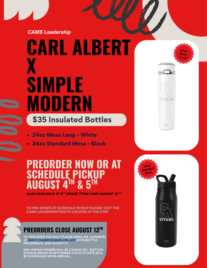 CAMS x Simply Modern water bottles