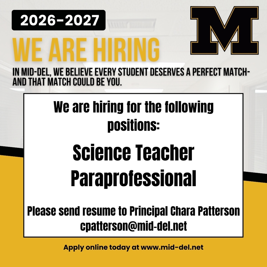 MCHS is hiring: Science teacher and Paraprofessional