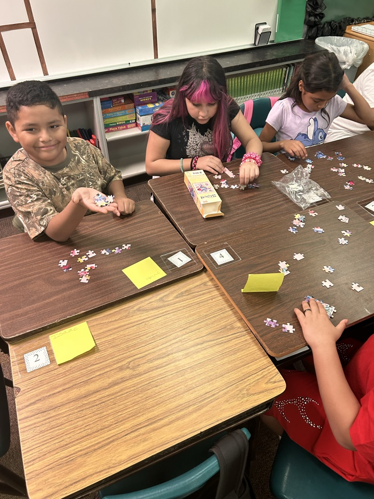 Collaboration and puzzle building in fifth grade