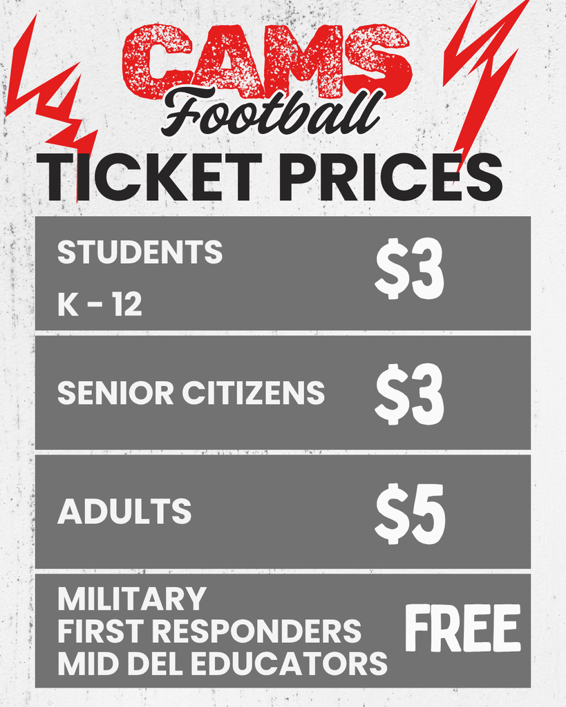 CAMS TICKET PRICES