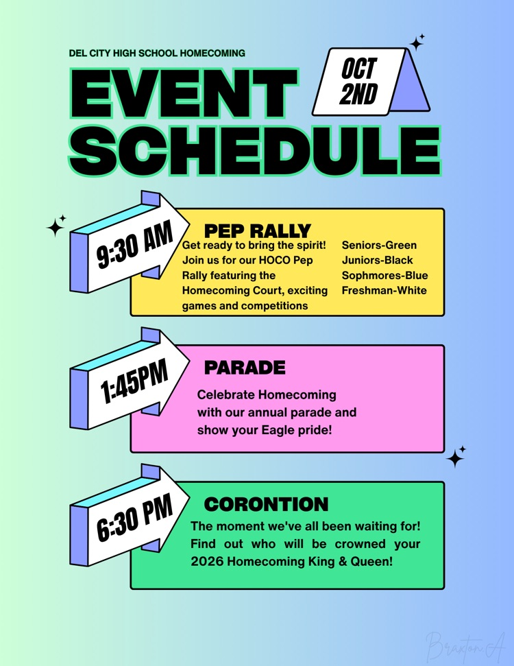 Homecoming event schedule 