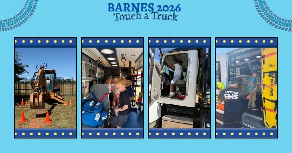 Four images of people in blue, white, and orange. The first image shows people near a yellow excavator.