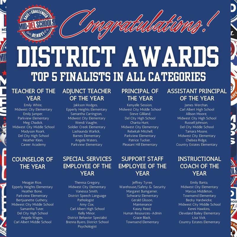 Congratuations to our 2025-2026 District Award Nominees