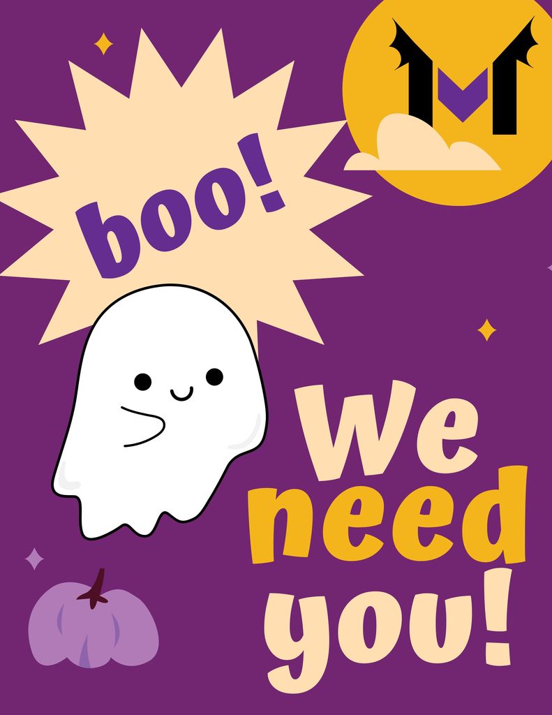 boo! we need you flyer