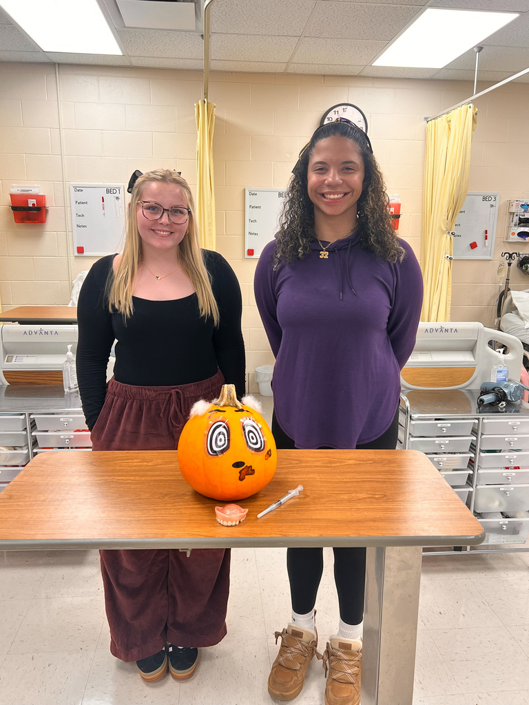 students with their pumpkin patient