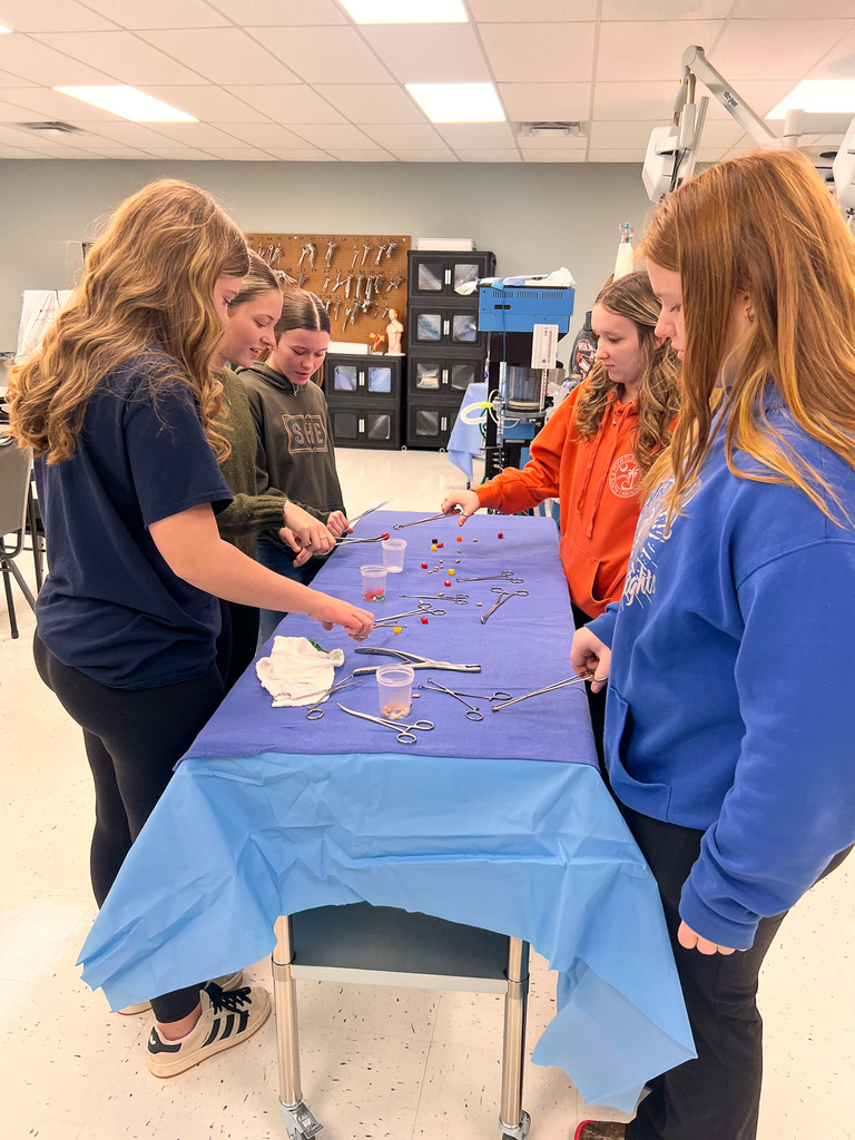 students organizing fake medication