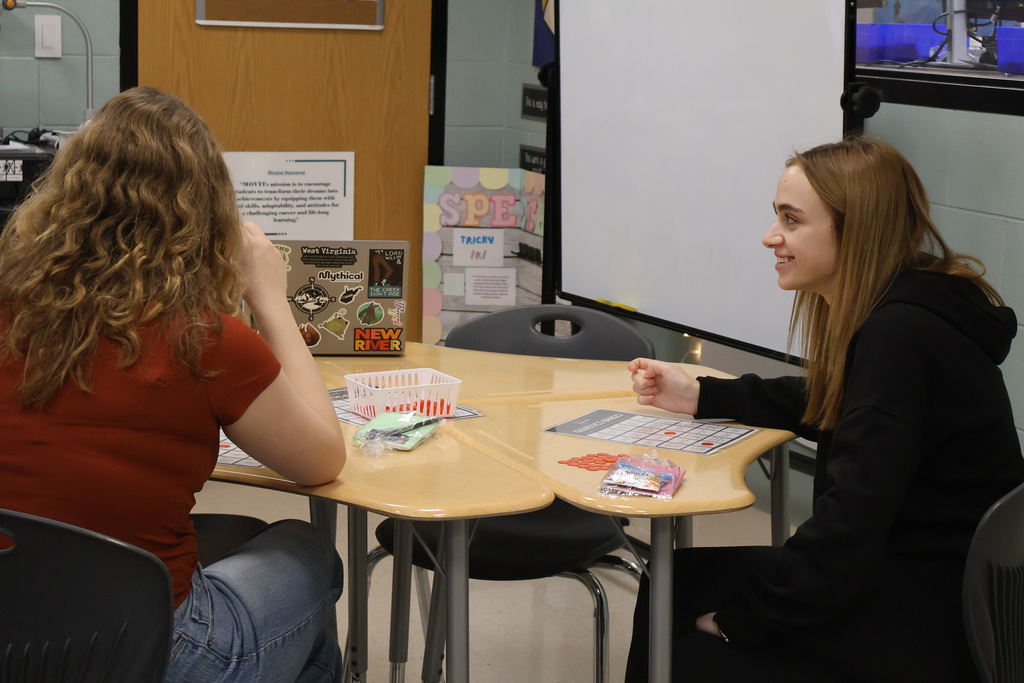 student in lab setting 