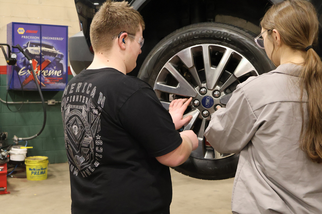 student in lab setting 