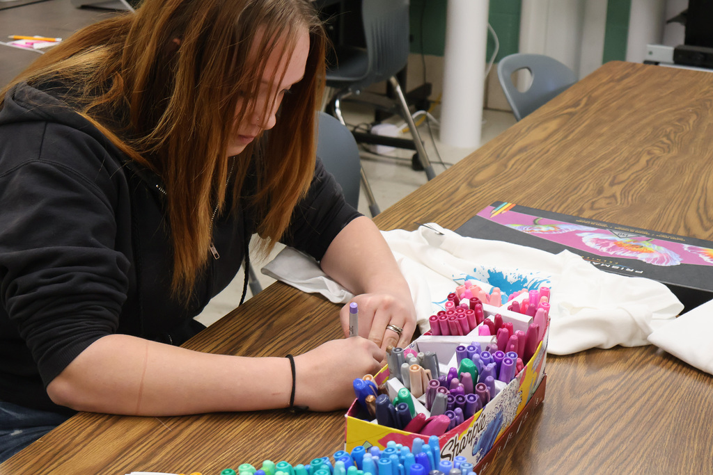 student in lab setting 