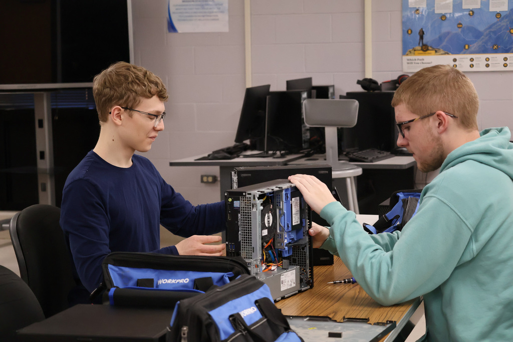 student in lab setting 