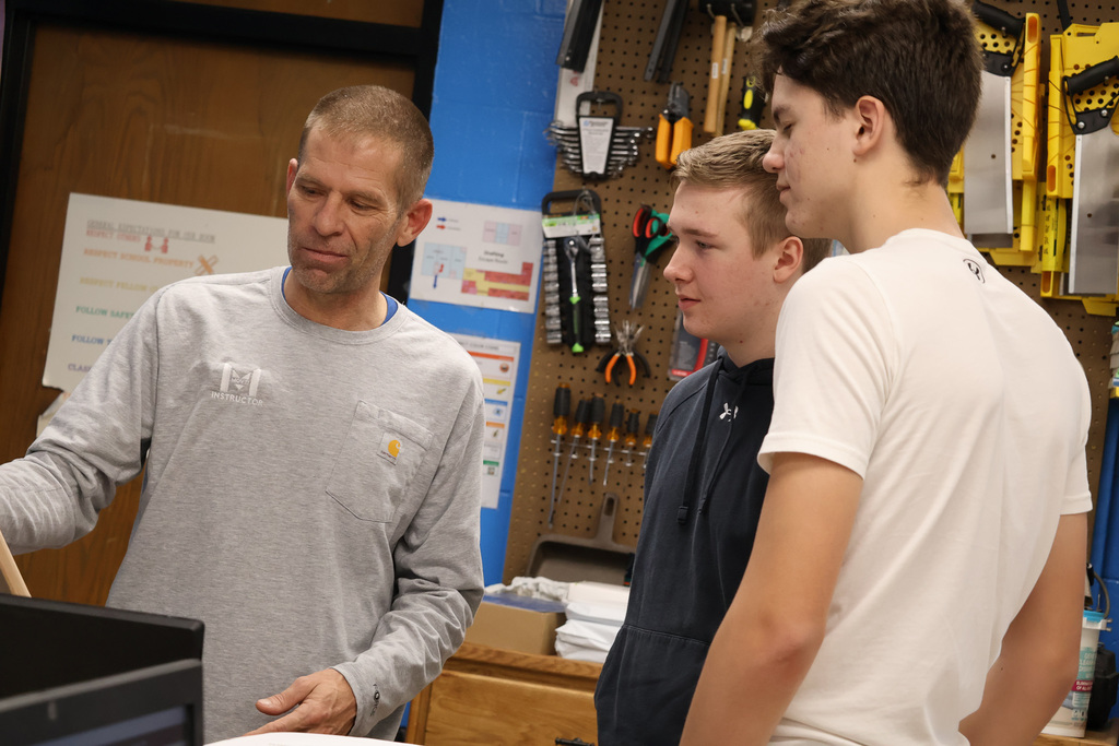 student in lab setting 