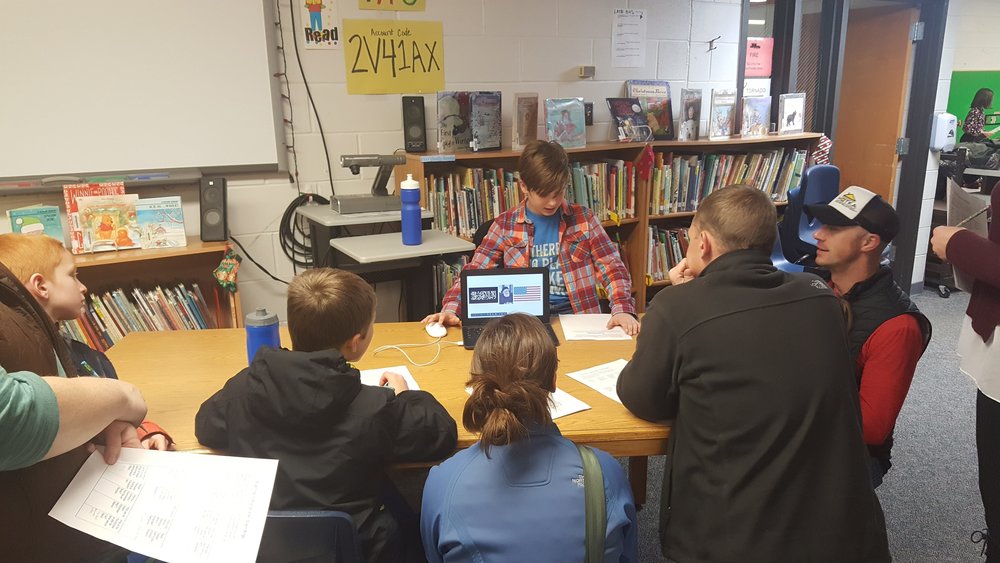MP student presents report to friends and family
