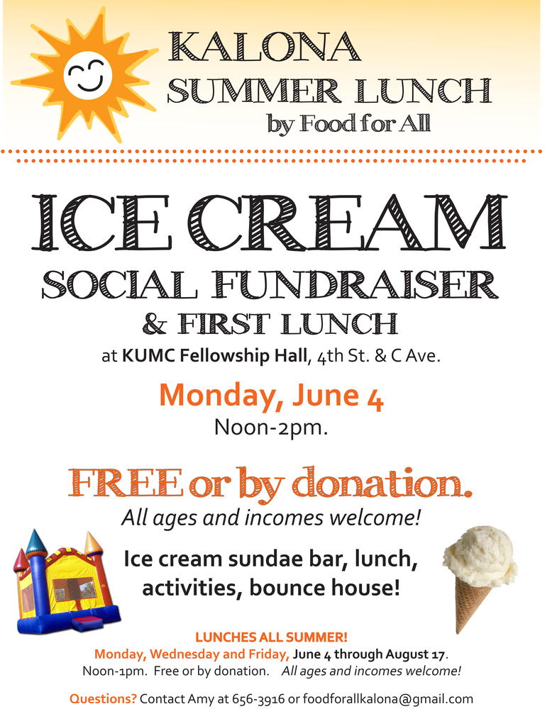 Kalona Summer Lunch kick off begins June 4 at KUMC