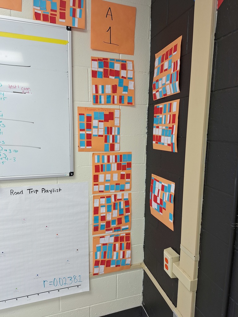 Student work hung up