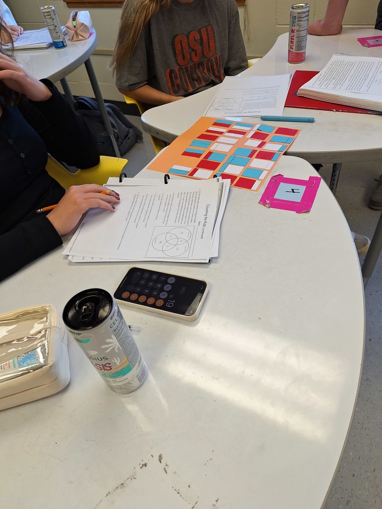 Students working on a worksheet