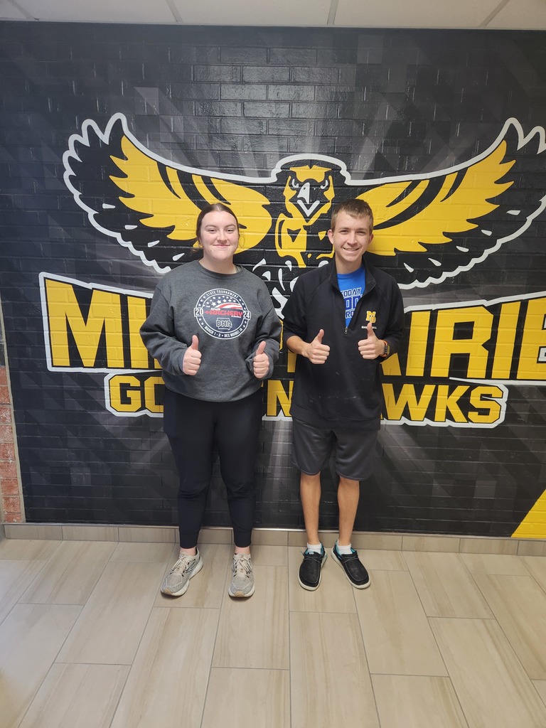 Kyla Karnes and Elden Kahler are MPHS Students of the Week