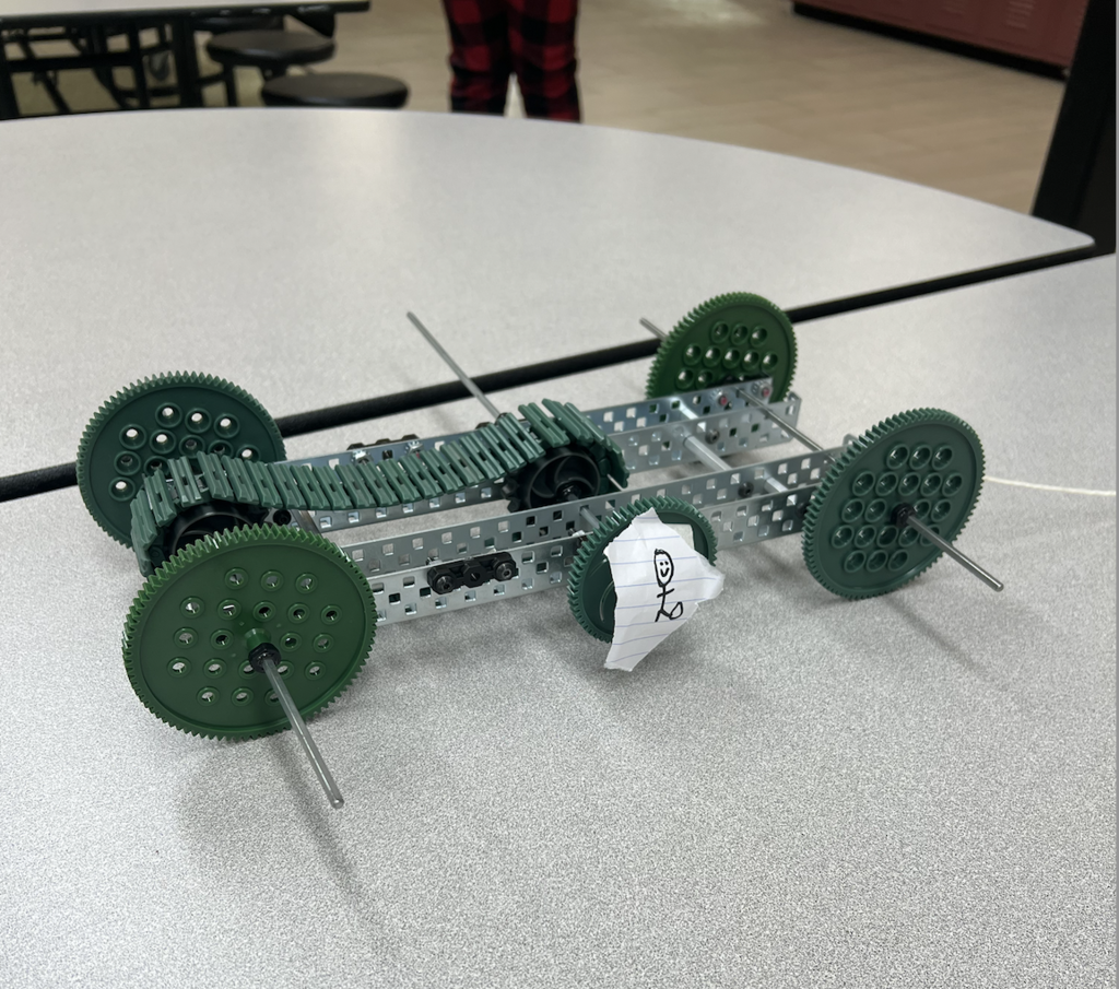 Student with pull toy project
