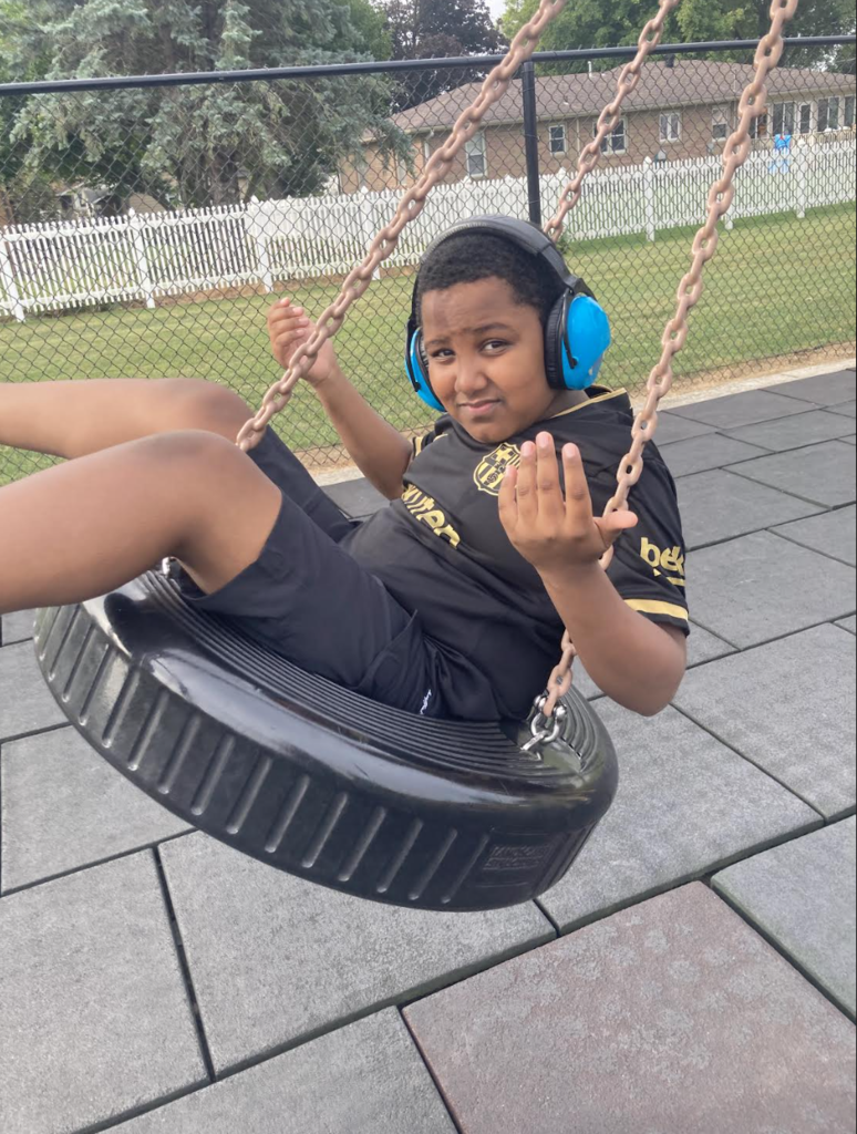 Student swinging