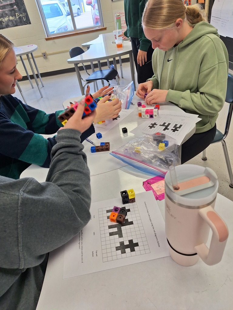 Students buliding geometry models