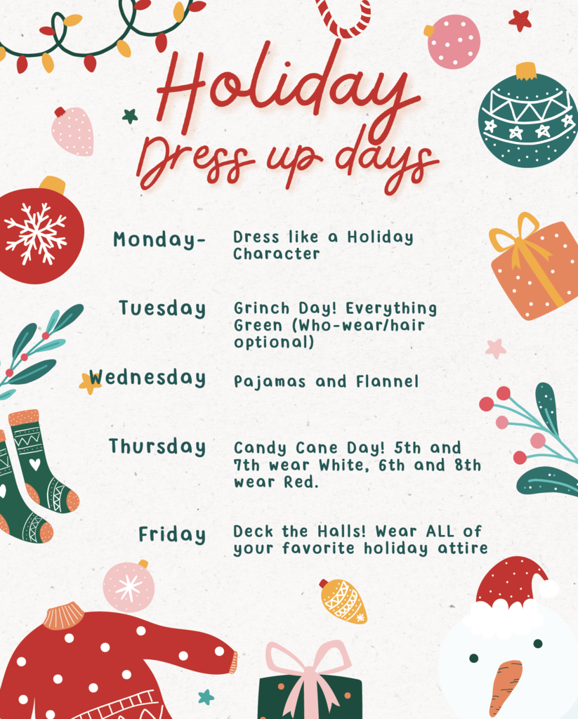 MPMS Dress-Up Days Flyer