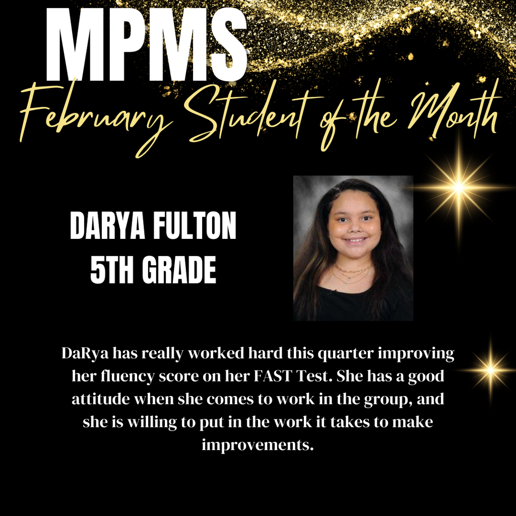 MPMS Student of the Month DaRya Fulton