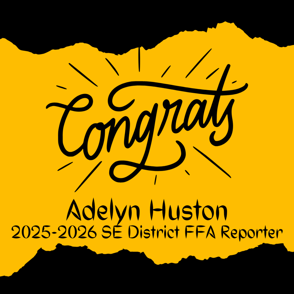 Adelyn Huston 25-26 SE District FFA Reporter