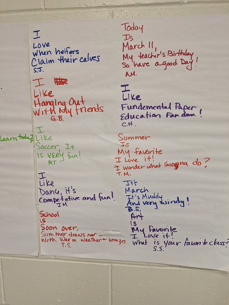 Student Fibonacci Poems