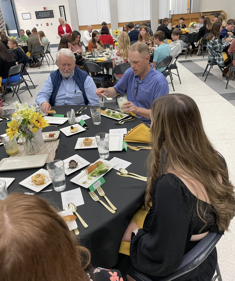 Students and community at etiquette luncheon